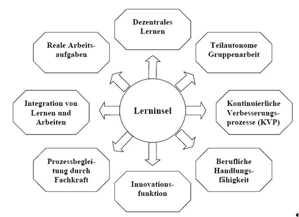 Abb. 4: Merkmale des Lerninsel-Konzepts.