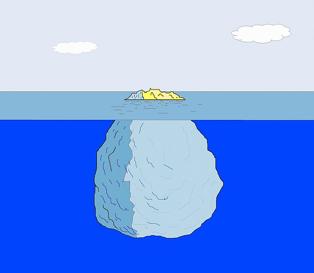 Abb. 1: Der Eisberg als Metapher für den Anteil des implizites Wissens