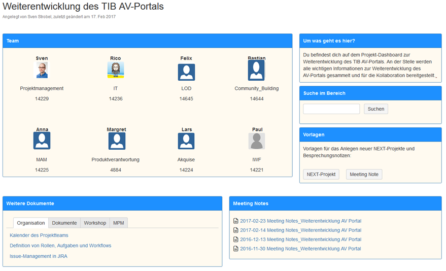 Screenshot Wiki Dashboard